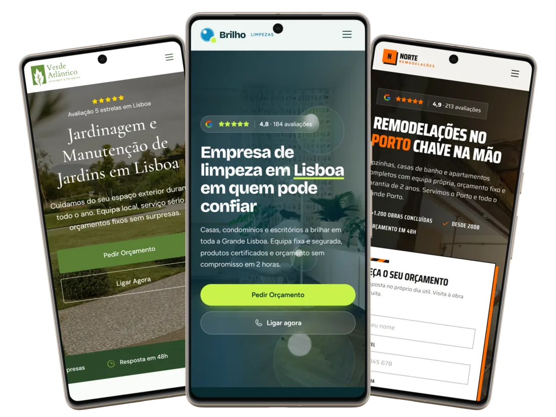Website profissional pronto a usar